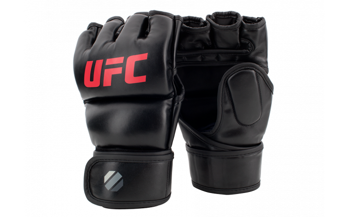 Перчатки MMA для грэпплинга 7 унций (Чёрные S/M) UFC