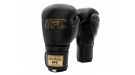 Премиальные тренировочные перчатки на липучке UFC (Чёрные 14 Oz)
