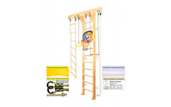 Шведская стенка Kampfer Wooden Ladder Wall Basketball Shield (№0 Без покрытия Высота 3 м белый)